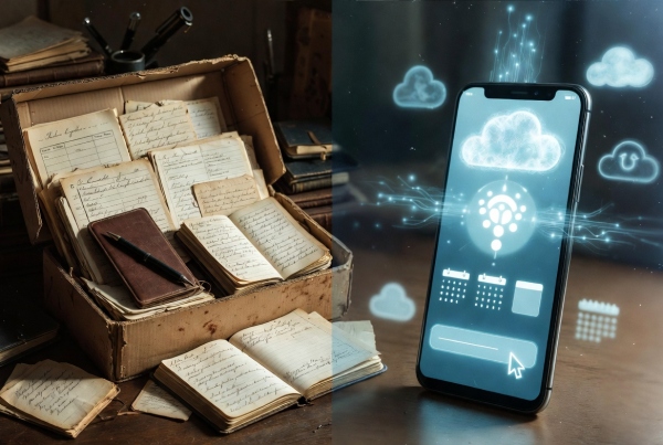 La caja de cartón y la nube